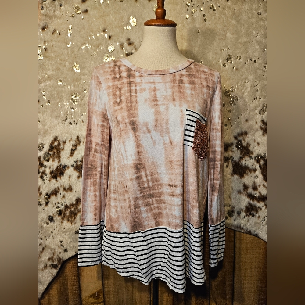 Lovely Melody Tie-Dye Long Sleeve Top